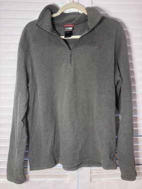 The North Face Quarter Zip Fleece Pullover Gray Men’s M